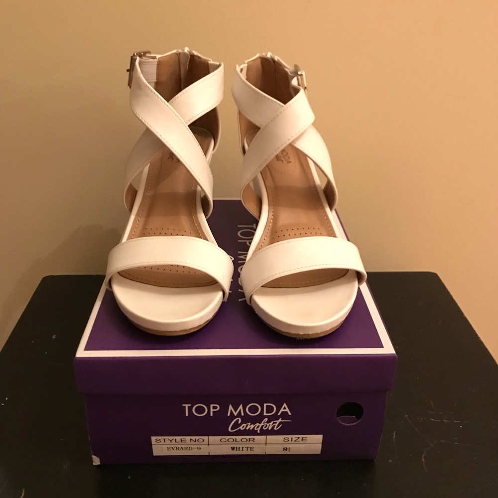 Top Moda Evrard Crisscross Wedge Sandal